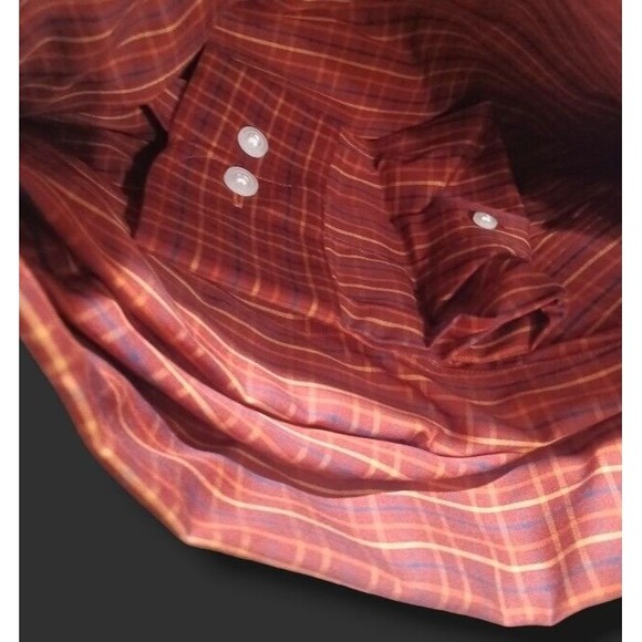 Duluth Trading Co Medium Mens Red Checkered Wrinklefighter Long Sleeve Shirt NEW - Picture 8 of 11